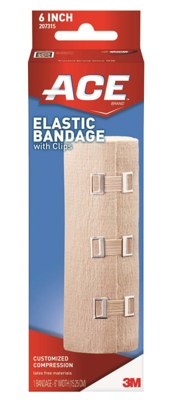 3M Company 3Mâ„¢ Aceâ„¢ Clip Detached Closure Elastic Bandage, 6 Inch x 5-1/3 Foot 3M Company 3Mâ„¢ Aceâ„¢ Clip Detached Closure Elastic Bandage, 6 Inch x 5-1/3 Foot