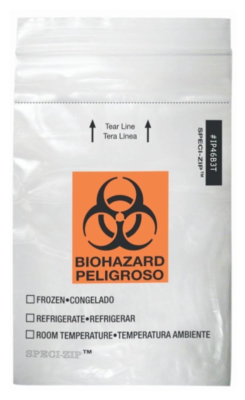 Fisher Anatomical Specimen Transport Bag with Document Pouch Minigripâ„¢ SPECI-ZIPâ„¢ 4 X 6 Inch Zip Closure Biohazard Symbol / Storage Instructions NonSterile Fisher Anatomical Specimen Transport Bag with Document Pouch Minigripâ„¢ SPECI-ZIPâ„¢ 4 X 6 Inch Zip Closure Biohazard Symbol / Storage Instructions NonSterile