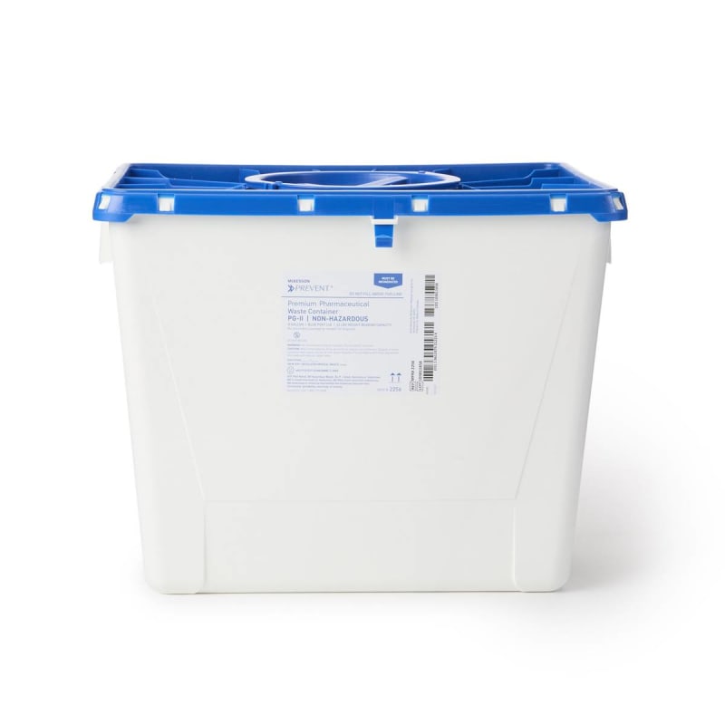 McKesson PreventÂ® Pharmaceutical Waste Container, 8 Gal., 13.5 x 17.3 x 13 inch