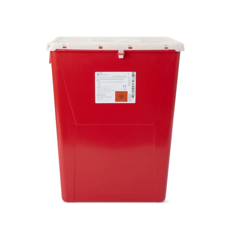 McKesson PreventÂ® Sharps Container, 12 Gallon, 20-4/5 x 17-3/10 x 13 Inch