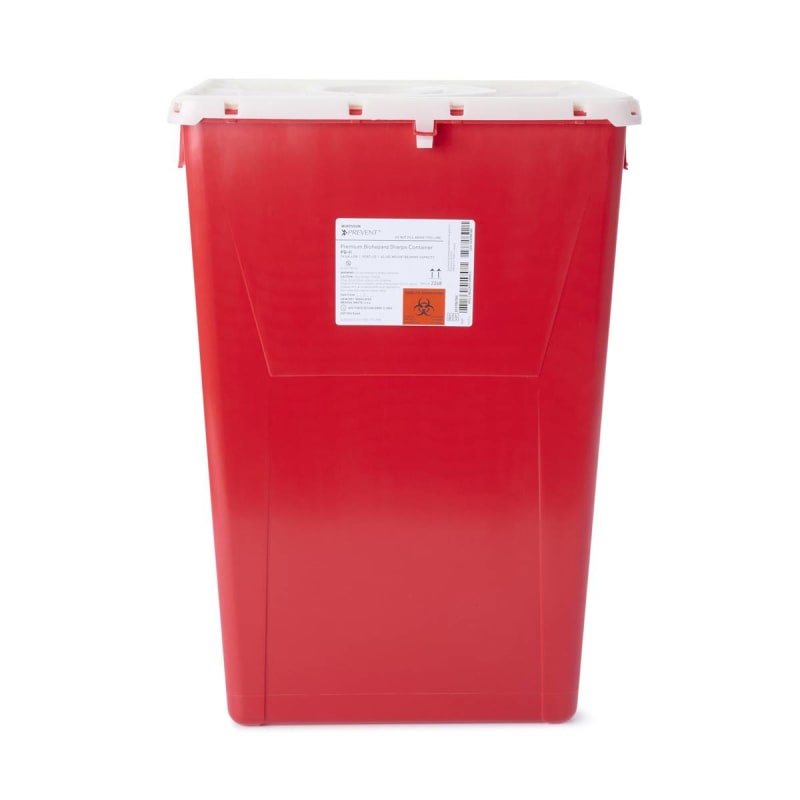 McKesson PreventÂ® Sharps Container, 18 Gallon, 24-3/5 x 17-3/10 x 13 Inch