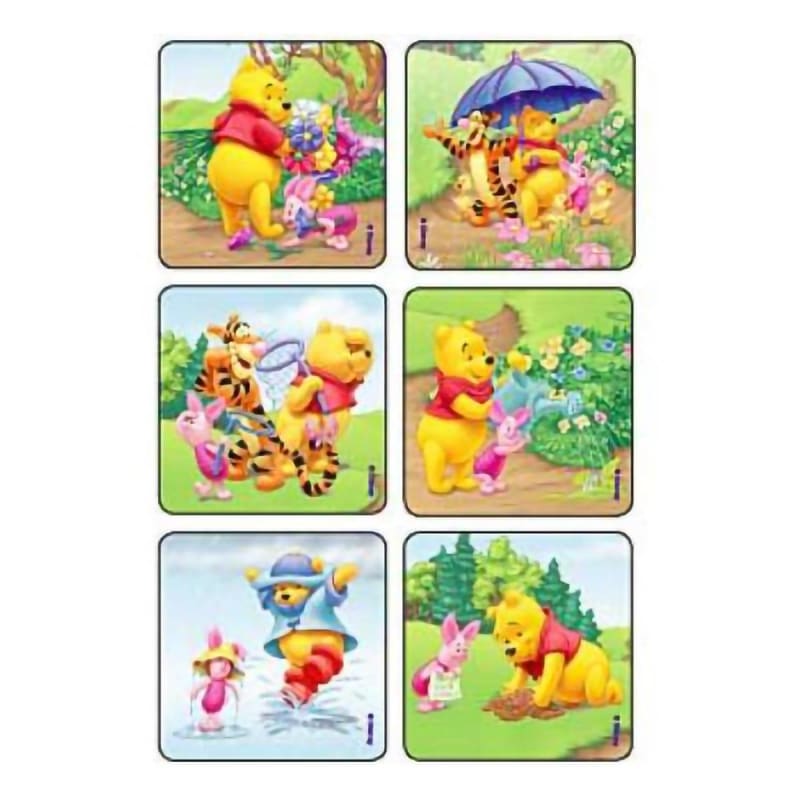 Medibadge Sticker Kids Love StickersÂ® 90 per Pack Sunny time Pooh and Pals 2-1/2 X 2-1/2 Inch