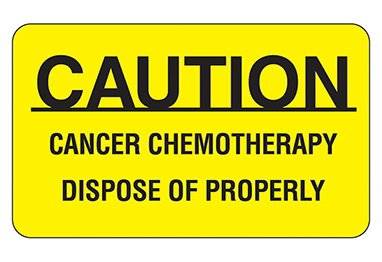 Health Care Logistics Indeed 'Caution Cancer Chemotherapy Dispose of Properly' Warning Label