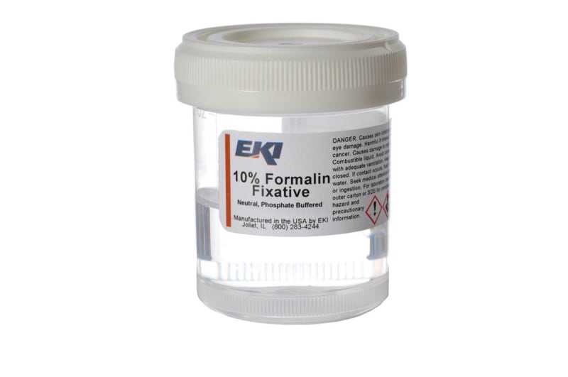 EK Industries Inc EKI Prefilled Formalin Container, 30 mL Fill in 60 mL
