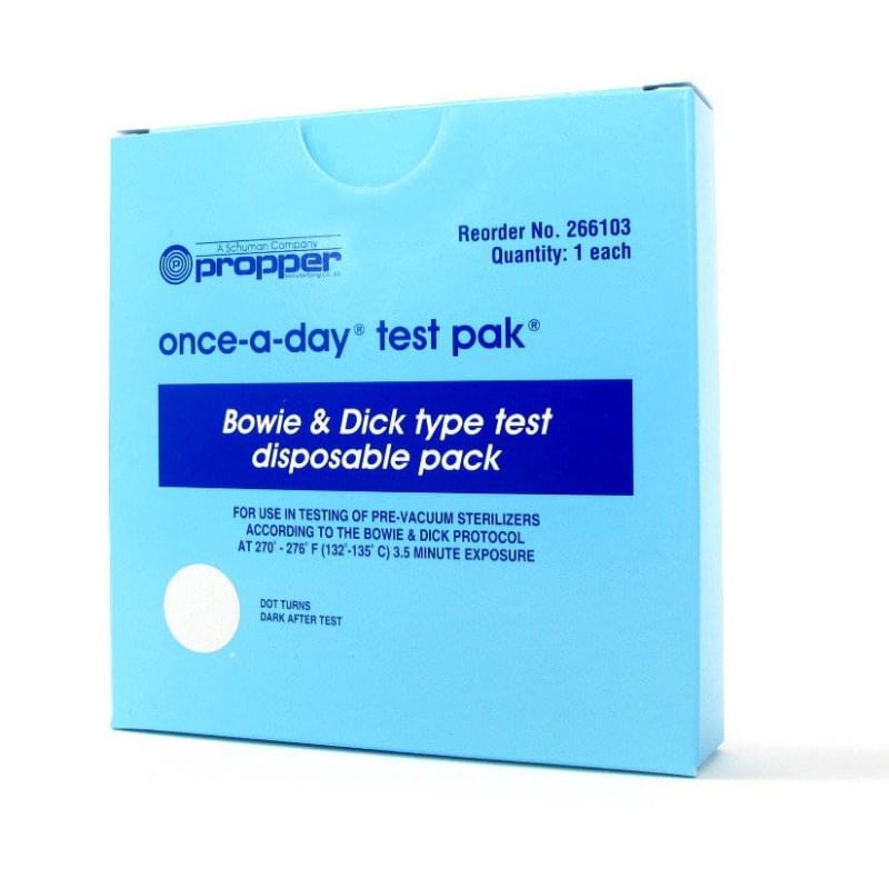 Propper Manufacturing Sterilization Bowie-Dick Test Pack Once-a-DayÂ® Steam 3-1/2 Minute Exposure Time Type 2