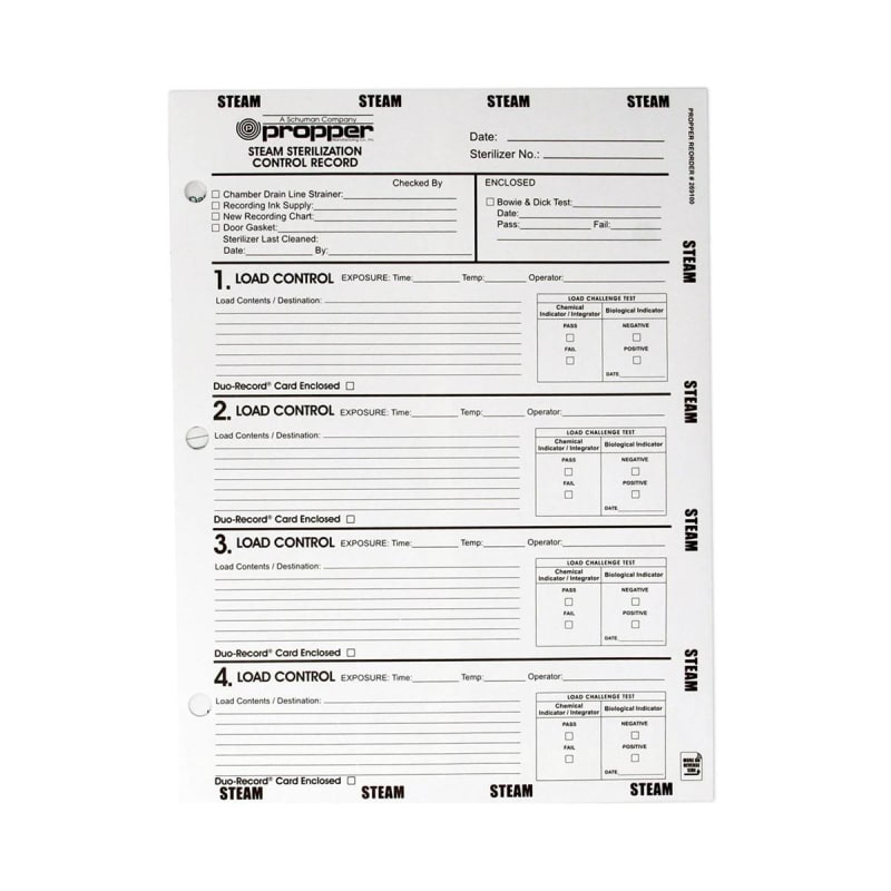 Propper Manufacturing Duo-RecordÂ® Sterilization Record Envelope