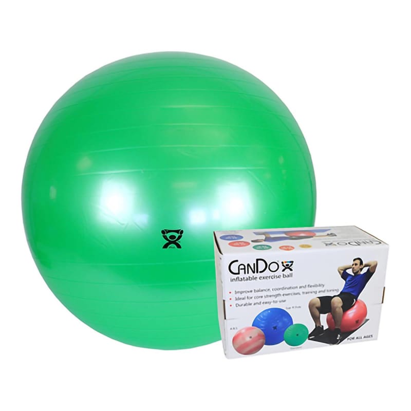 Fabrication Enterprises CanDoÂ® Inflatable Exercise Ball, Green, 26 Inches