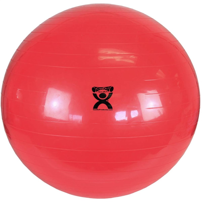 Fabrication Enterprises CanDoÂ® Inflatable Exercise Ball, Red, 30 Inches