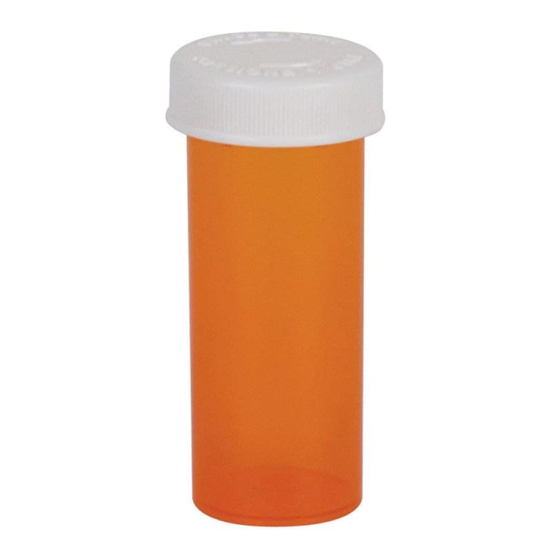 Apothecary Products Ezy DoseÂ® Push & Turn Amber Prescription Vial, 30 Dram Capacity