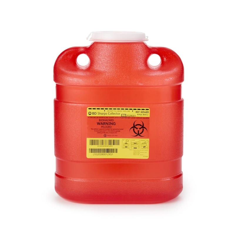 BD Red Sharps Container, 6.9 Quart, 9.4 x 11.5 x 5.3 Inch BD Red Sharps Container, 6.9 Quart, 9.4 x 11.5 x 5.3 Inch