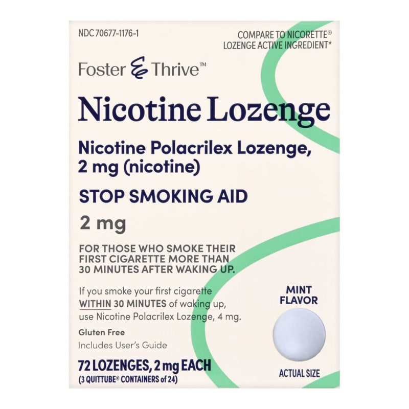 Glaxo Consumer Products Nicorette Nicotine Polacrilex Lozenges 2 mg Coated Ice Mint