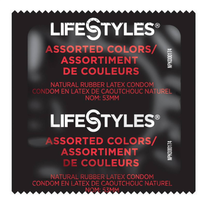 Sxwell USA LifestylesÂ® Assorted Colors Lubricated Latex Condom