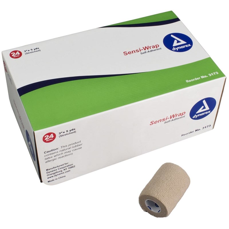 Dynarex Sensi-Wrap Self-adherent Closure Cohesive Bandage, 3 Inch x 5 Yard Dynarex Sensi-Wrap Self-adherent Closure Cohesive Bandage, 3 Inch x 5 Yard