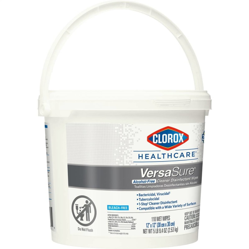The Clorox Company Clorox HealthcareÂ® VersaSureÂ® Cleaner Disinfectant Wipes, Bucket