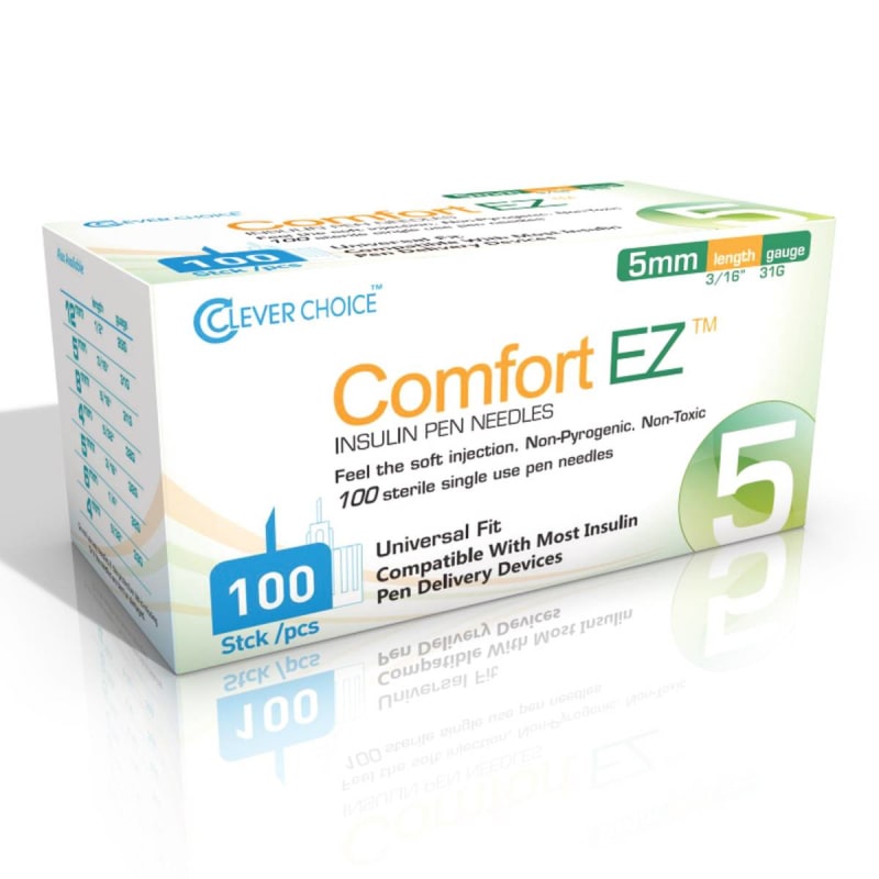 Simple Diagnostics Standard Insulin Pen Needle Comfort EZâ„¢ 31 Gauge 5 mm Length NonSafety Simple Diagnostics Standard Insulin Pen Needle Comfort EZâ„¢ 31 Gauge 5 mm Length NonSafety