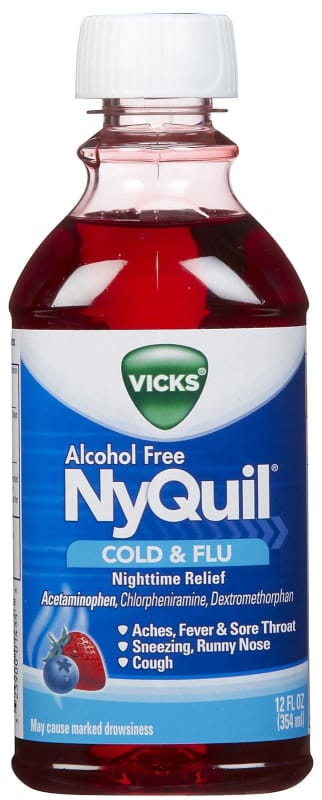 Procter & Gamble Vicks NyQuil Cold & Flu Liquid Alcohol Free Berry Flavor