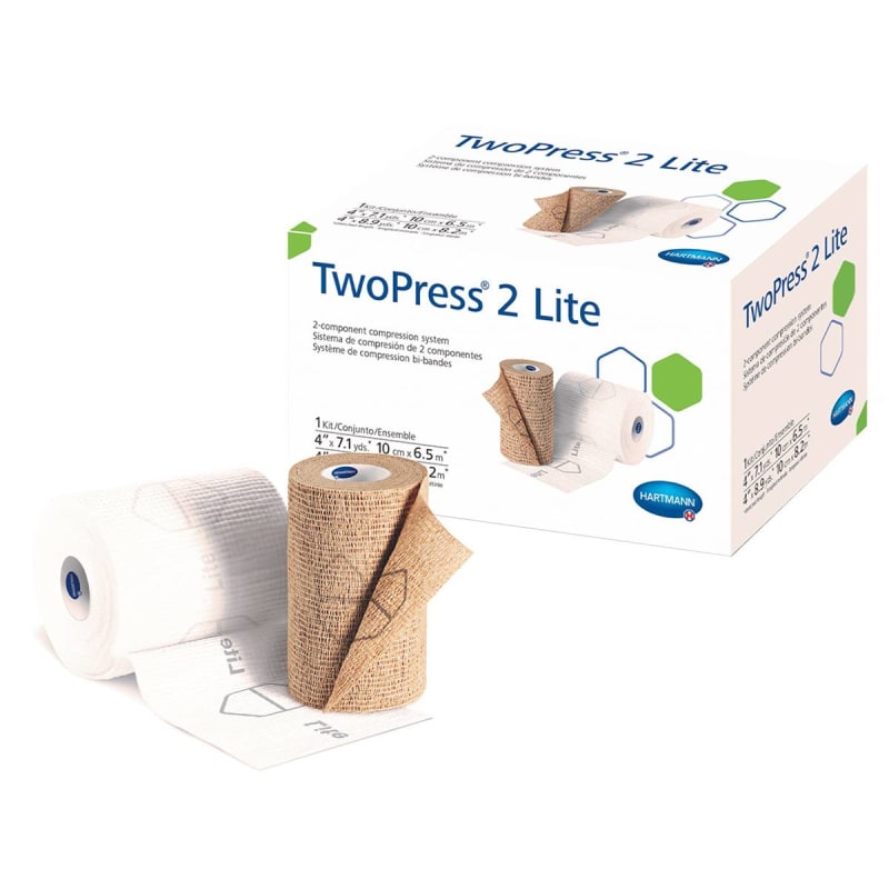 Hartmann TwoPressÂ® 2 Lite Two-Layer Compression Bandage System with Visible Indicators
