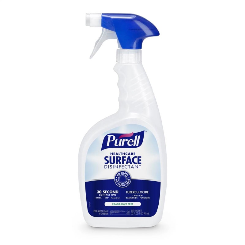 GOJO Surface Disinfectant Cleaner Purell® Alcohol Based Trigger Spray Liquid 32 oz. Bottle Alcohol Scent NonSterile GOJO Surface Disinfectant Cleaner Purell® Alcohol Based Trigger Spray Liquid 32 oz. Bottle Alcohol Scent NonSterile