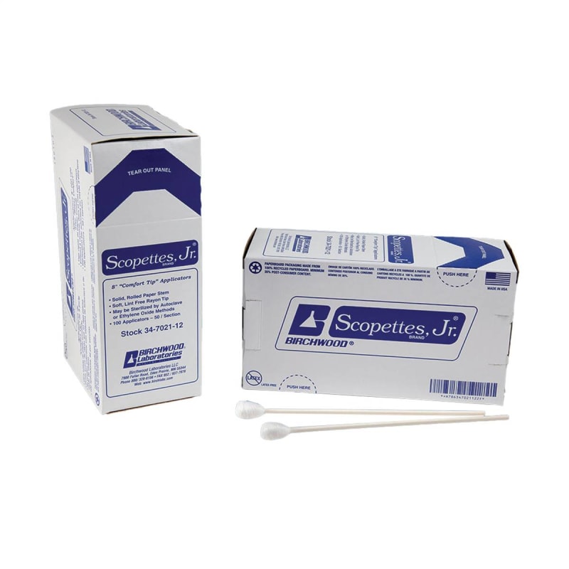 Birchwood Laboratories Scopettes Jr.Â® OB/GYN Swabstick, 8 Inch Length