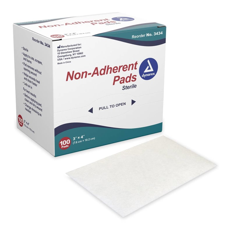 dynarex® Nonadherent Dressing, 3 x 4 Inch dynarex® Nonadherent Dressing, 3 x 4 Inch