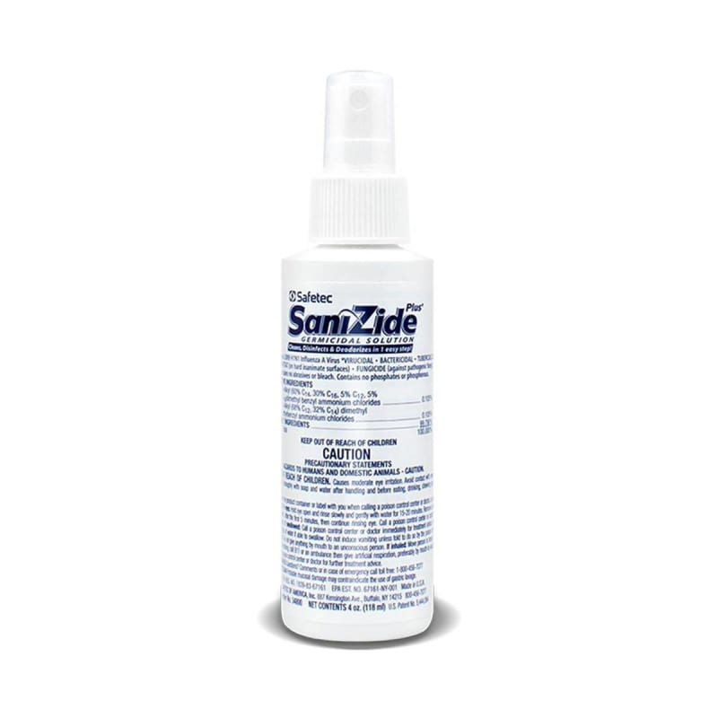 Safetec of America SaniZide Plus® Surface Disinfectant Cleaner, 4-ounce Bottle Safetec of America SaniZide Plus® Surface Disinfectant Cleaner, 4-ounce Bottle