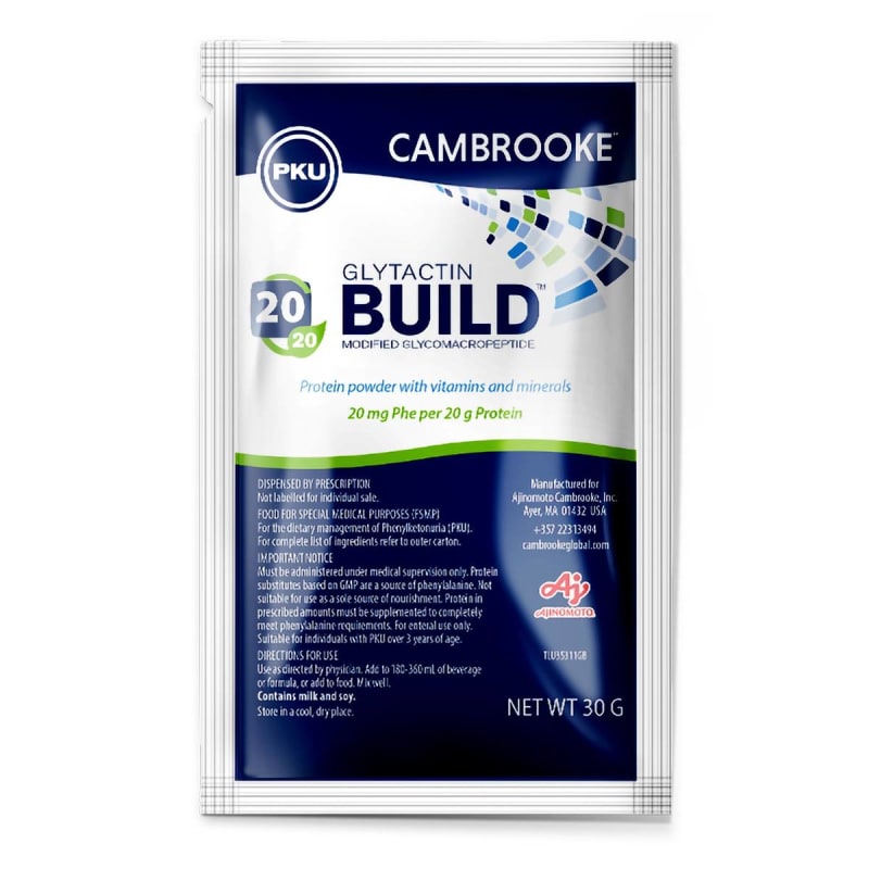 Cambrooke Therapeutics GlytactinÂ® Build 20/20 GMP for the Dietary Management of PKU, Smooth Flavor