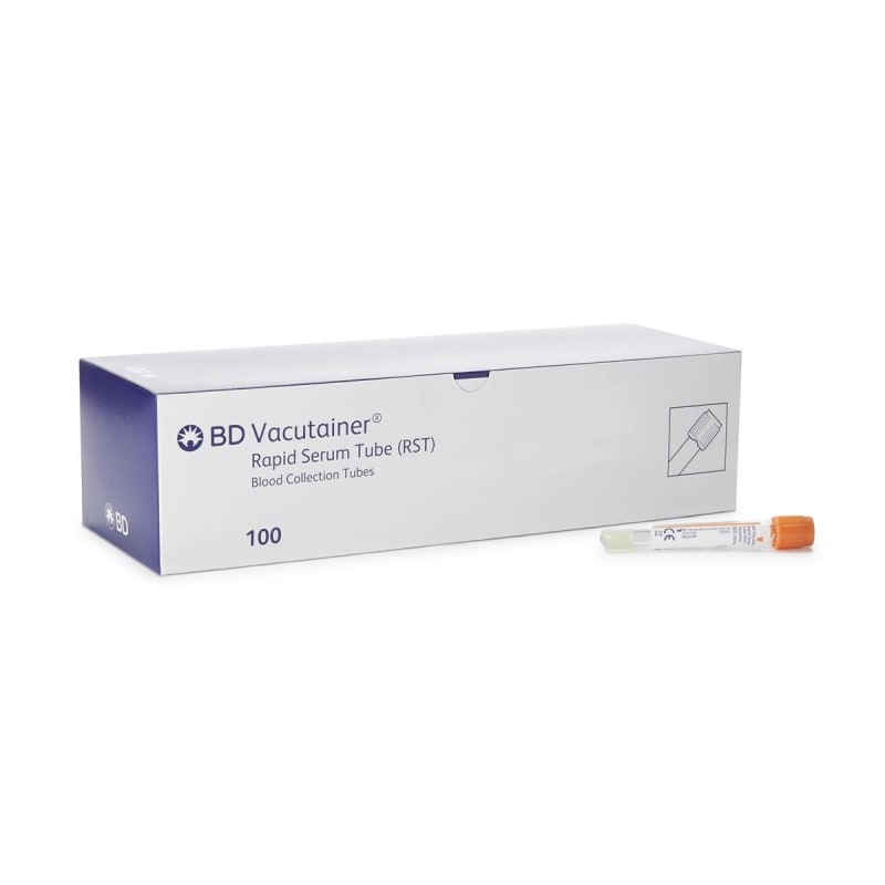 BD BD Vacutainer® Venous Blood Collection Tube Clot Activator Additive 5 mL BD Hemogard™ Closure Polyethylene Terephthalate (PET) Tube BD BD Vacutainer® Venous Blood Collection Tube Clot Activator Additive 5 mL BD Hemogard™ Closure Polyethylene Terephthalate (PET) Tube