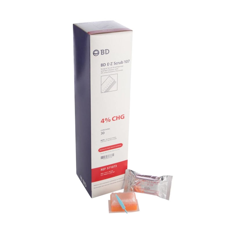 BD E-Z Scrubâ„¢ Red Impregnated Scrub Brush