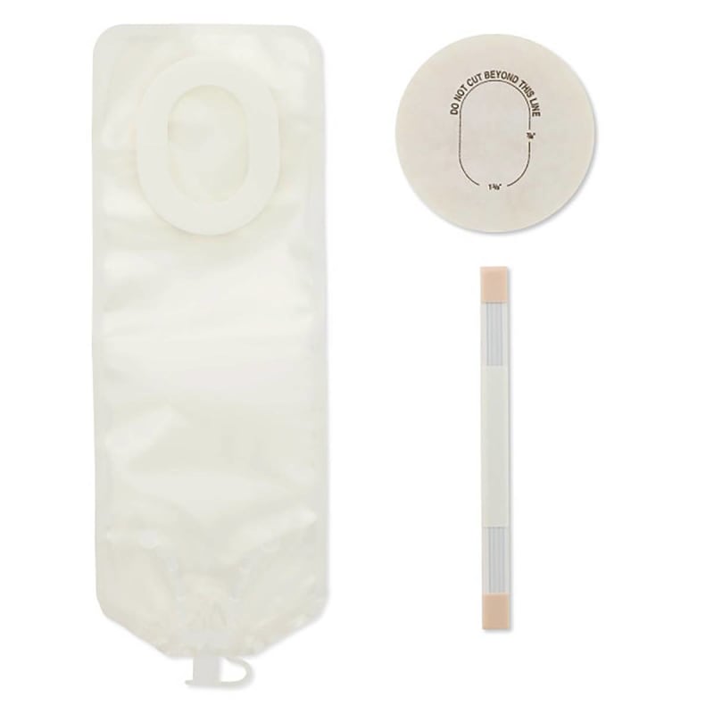 Hollister Pouchkinsâ„¢ 1-Piece Transparent Colostomy Pouch, for Baseplates up to 35 x 22 mm