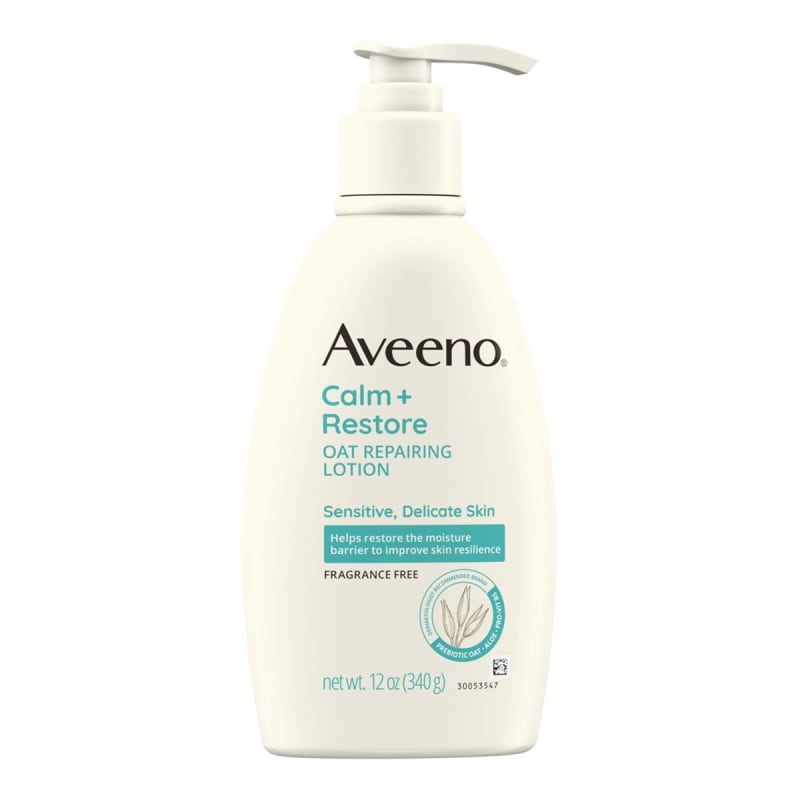 J & J Sales AveenoÂ® Calm + Restore Oat Repairing Lotion Fragrance Free, 12-ounce Pump Bottle
