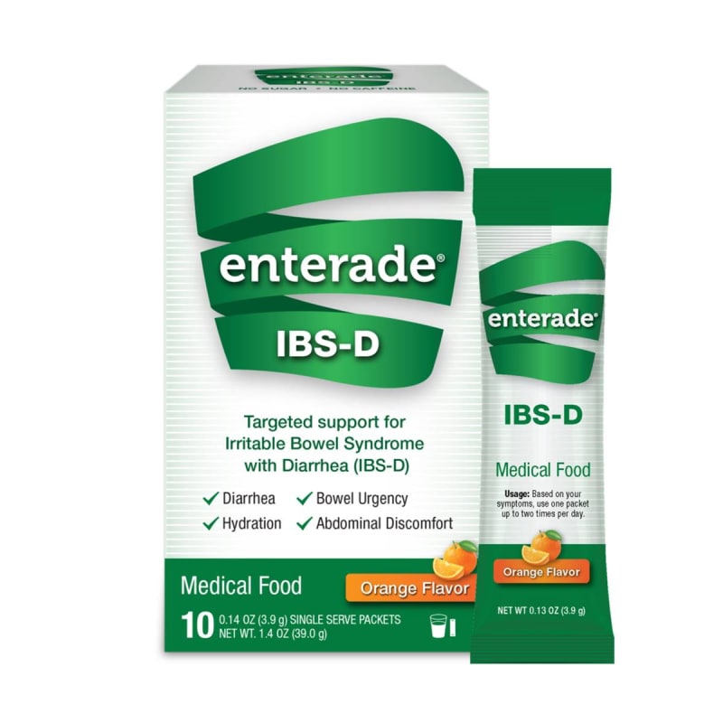 AmiLyfe Bioscience LLC enterade® IBS-D Dietary Support Medical Food, Orange, Single Serve Packets AmiLyfe Bioscience LLC enterade® IBS-D Dietary Support Medical Food, Orange, Single Serve Packets