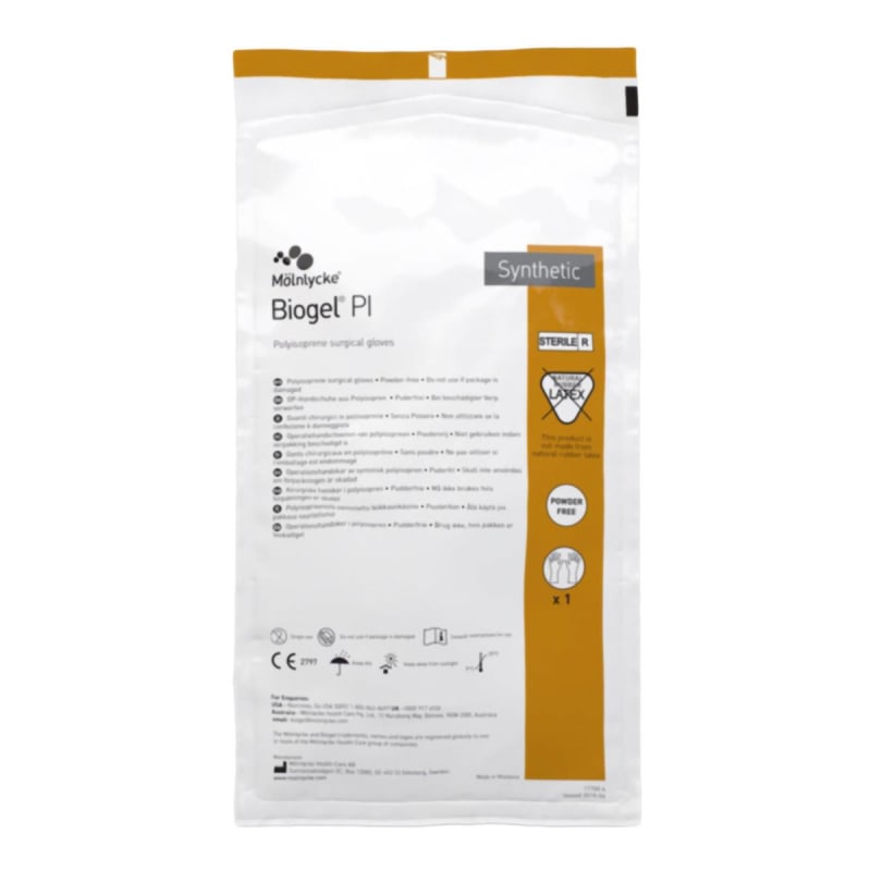 Molnlycke BiogelÂ® PI Polyisoprene Surgical Glove, Size 6, Straw Color