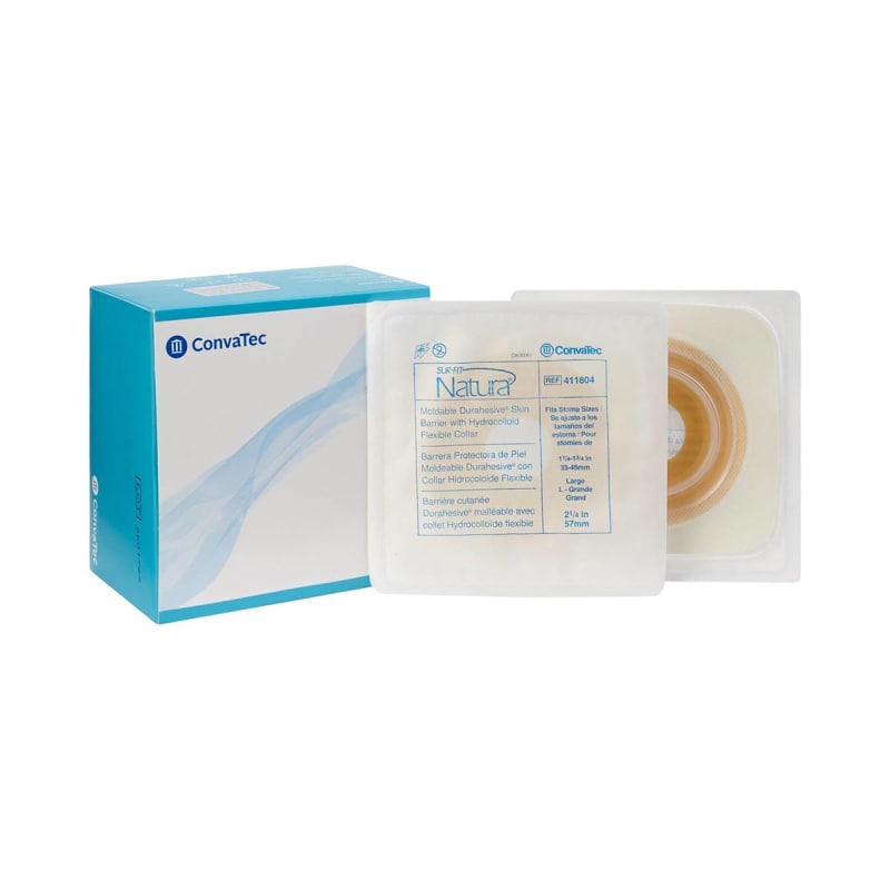 ConvaTec Sur-Fit NaturaÂ® DurahesiveÂ® Ostomy Barrier with 1.25 â€“ 1.75 Inch Stoma Opening