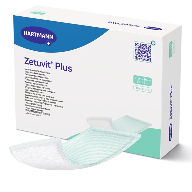 Hartmann Super Absorbent Dressing Zetuvit® Plus Without Adhesive 8 X 24 Inch Rectangle Hartmann Super Absorbent Dressing Zetuvit® Plus Without Adhesive 8 X 24 Inch Rectangle