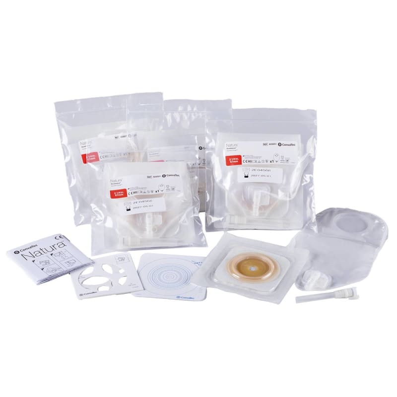 ConvaTec Ostomy Pouch NaturaÂ® One-Piece System Trim To Fit 2-1/4 Inch Stoma Drainable