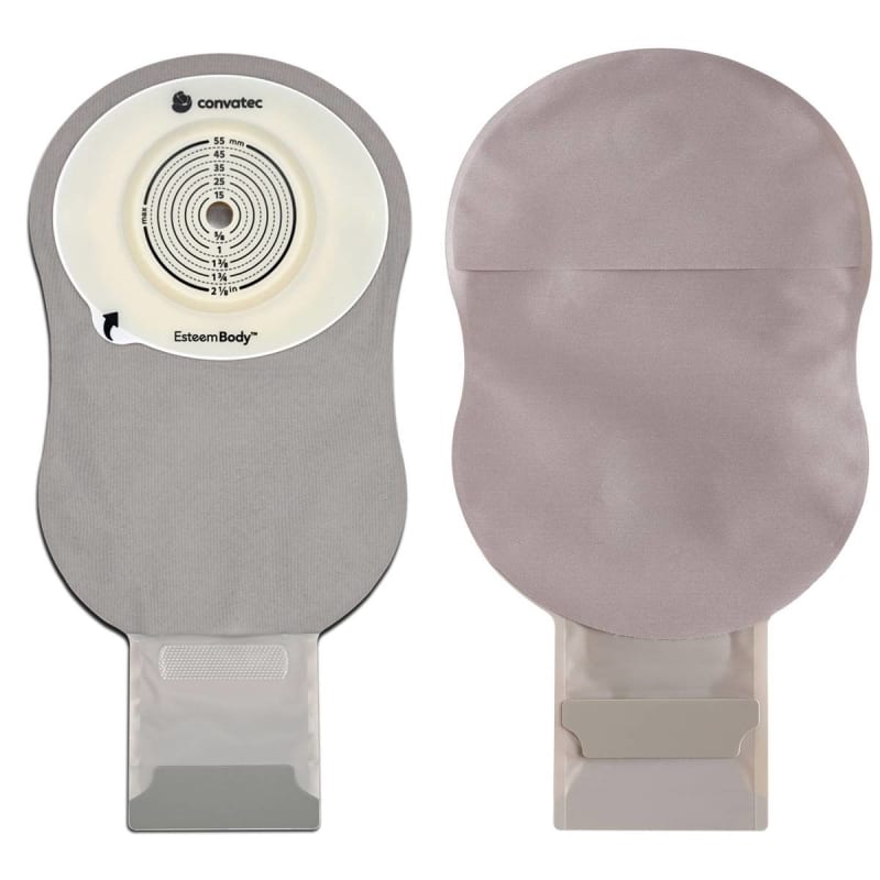 ConvaTec Ostomy Pouch Esteem Bodyâ„¢ One-Piece System 11 Inch Length Deep Convex, Pre-Cut 10 to 45 mm Stoma Drainable ConvaTec Ostomy Pouch Esteem Bodyâ„¢ One-Piece System 11 Inch Length Deep Convex, Pre-Cut 10 to 45 mm Stoma Drainable
