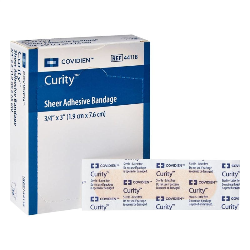 Cardinal Curityâ„¢ Sheer Adhesive Strip, Â¾ x 3 Inch
