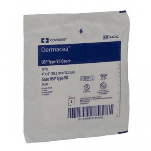 Cardinal Dermaceaâ„¢ Sterile USP Type VII Gauze Sponge, 4 x 4 Inch, 12-Ply