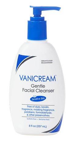 Pharmaceutical Specialties Vanicreamâ„¢ Gentle Facial Cleanser for Sensitive Skin, Unscented, 8-ounce Bottle