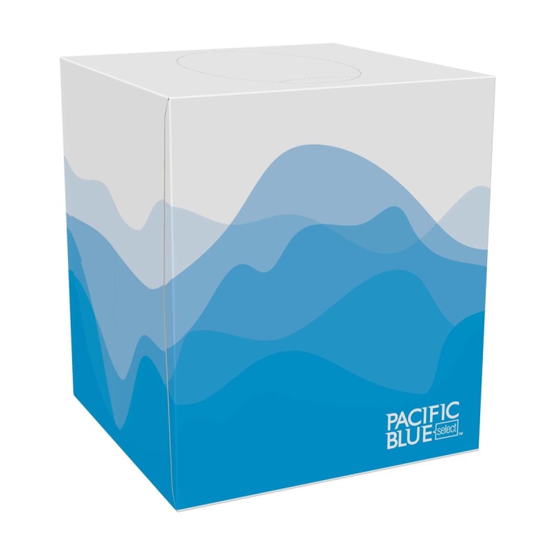 Georgia-Pacific Consumer Products LP Pacific Blue Selectâ„¢ Two-Ply Facial Tissue By Georgia-Pacific, Cube Box Georgia-Pacific Consumer Products LP Pacific Blue Selectâ„¢ Two-Ply Facial Tissue By Georgia-Pacific, Cube Box