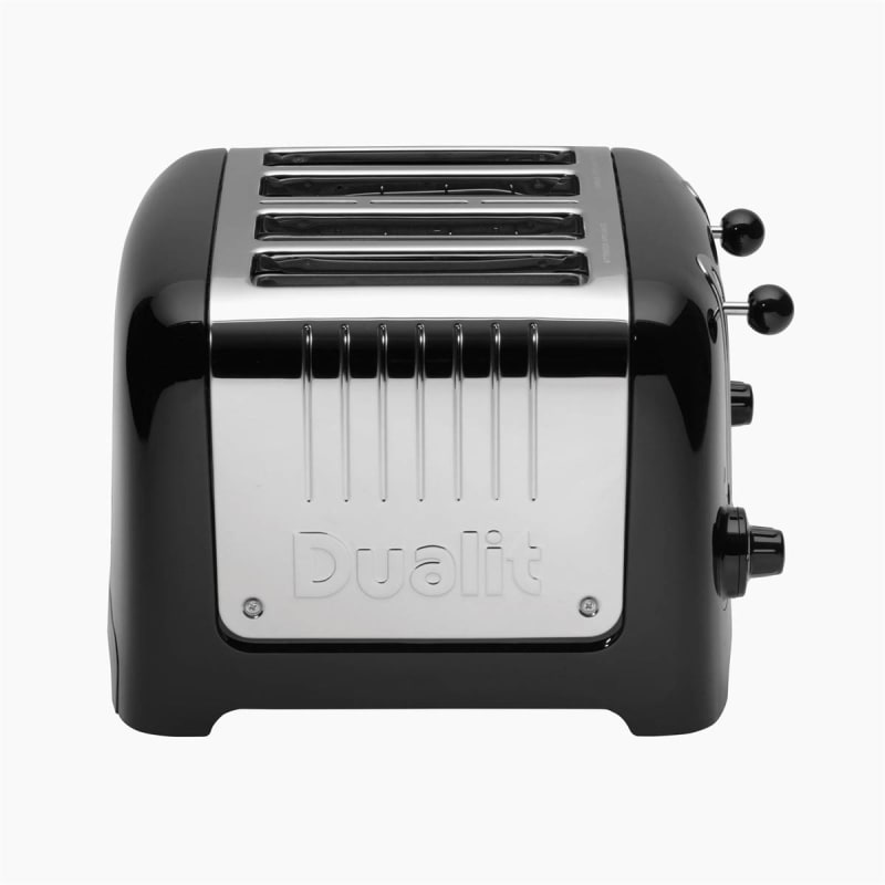 Dualit Design Series 4 Slot Toaster - Black Trim/Chrome Body