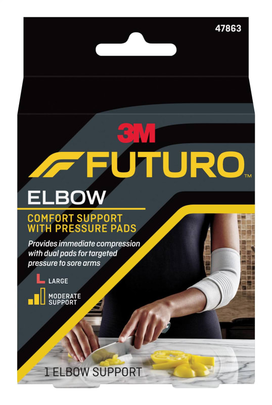 3M Company 3M Futuro Comfort Elbow Support, Pressure Pads, Breathable, Elastic, Large