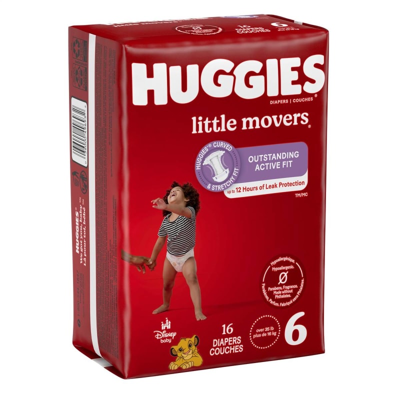 Kimberly Clark HuggiesÂ® Little MoversÂ® Diaper, Size 6