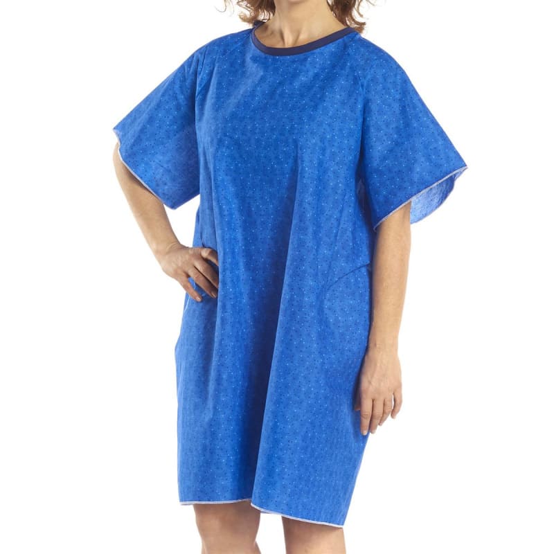 Salk Inc Snap Wrapâ„¢ Patient Exam Gown, Blue Salk Inc Snap Wrapâ„¢ Patient Exam Gown, Blue