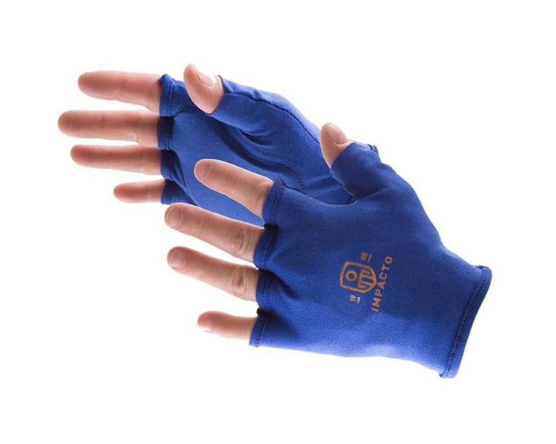 Impacto Protective Products Impact Glove IMPACTOÂ® Glove Liner Fingerless Medium Blue Right Hand