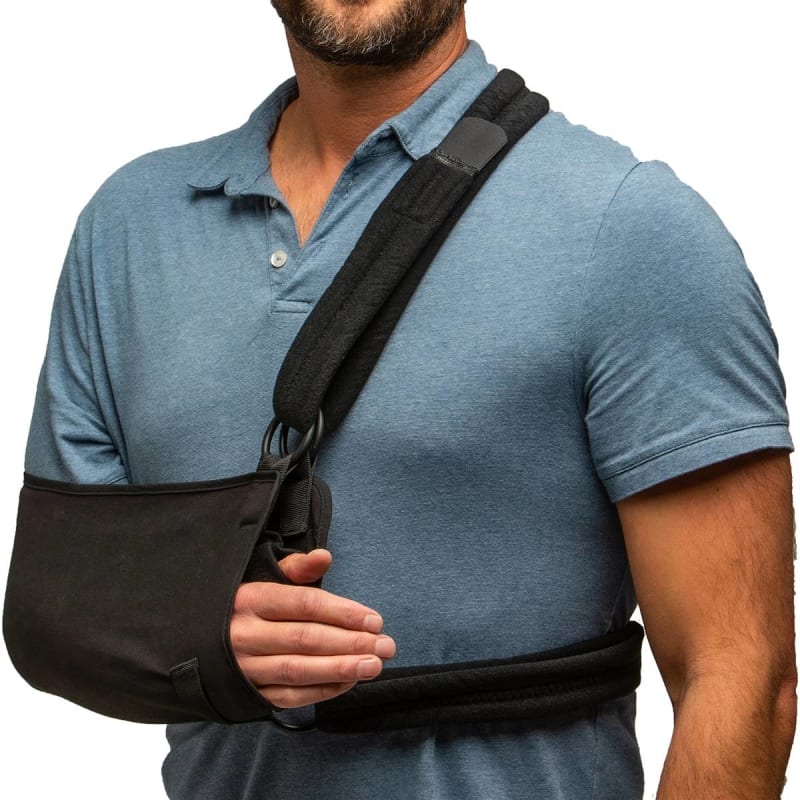Hely & Weber Shoulder Immobilizer GUS Medium Cotton / Polyester Waist Strap / Shoulder Strap Padded Left or Right Arm Hely & Weber Shoulder Immobilizer GUS Medium Cotton / Polyester Waist Strap / Shoulder Strap Padded Left or Right Arm