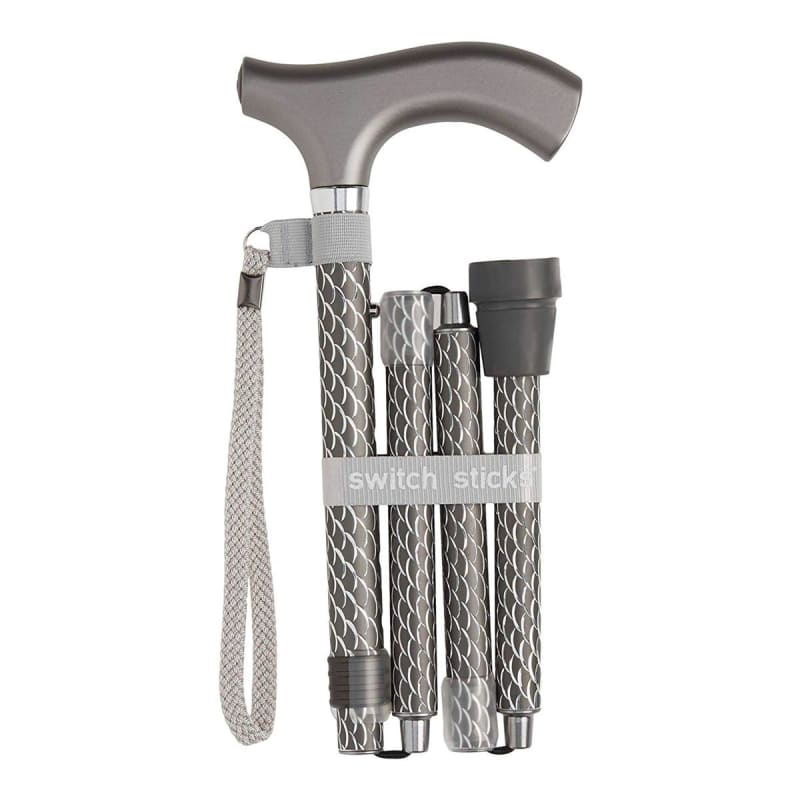 Mabis Healthcare Switch SticksÂ® Folding Cane, Graphite
