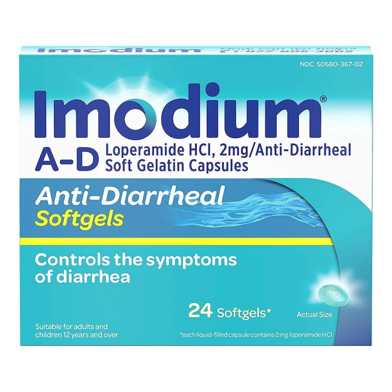 J & J Sales ImodiumÂ® A-D Loperamide HCl 2 mg Anti-Diarrheal Softgels