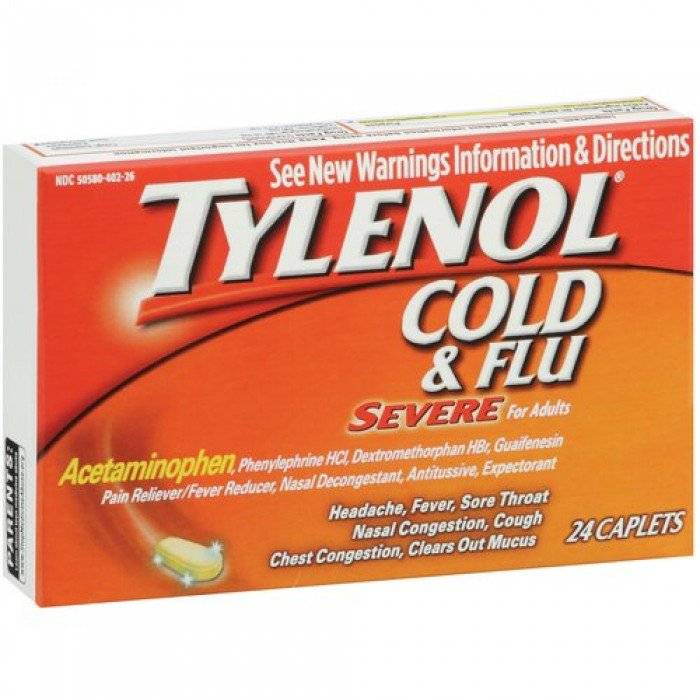 J & J Sales TylenolÂ® Cold + Flu Severe Caplets for Adults