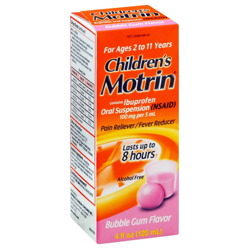 J & J Sales Motrin Children's Oral Suspension Bubblegum Flavor